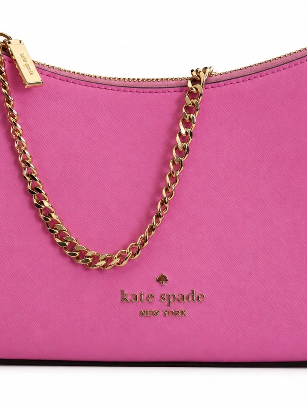 kate spade Pink Saffiano Shoulder Bag with Gold Chain - Picture 1 of 1